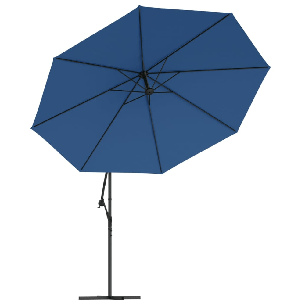 137.8" Cantilever Garden Parasol, Terracotta, Aluminum Pole