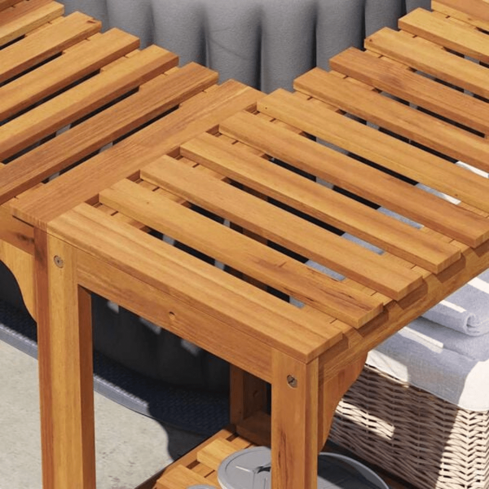 Brown Outdoor Hot Tub Enclosure – Square Design