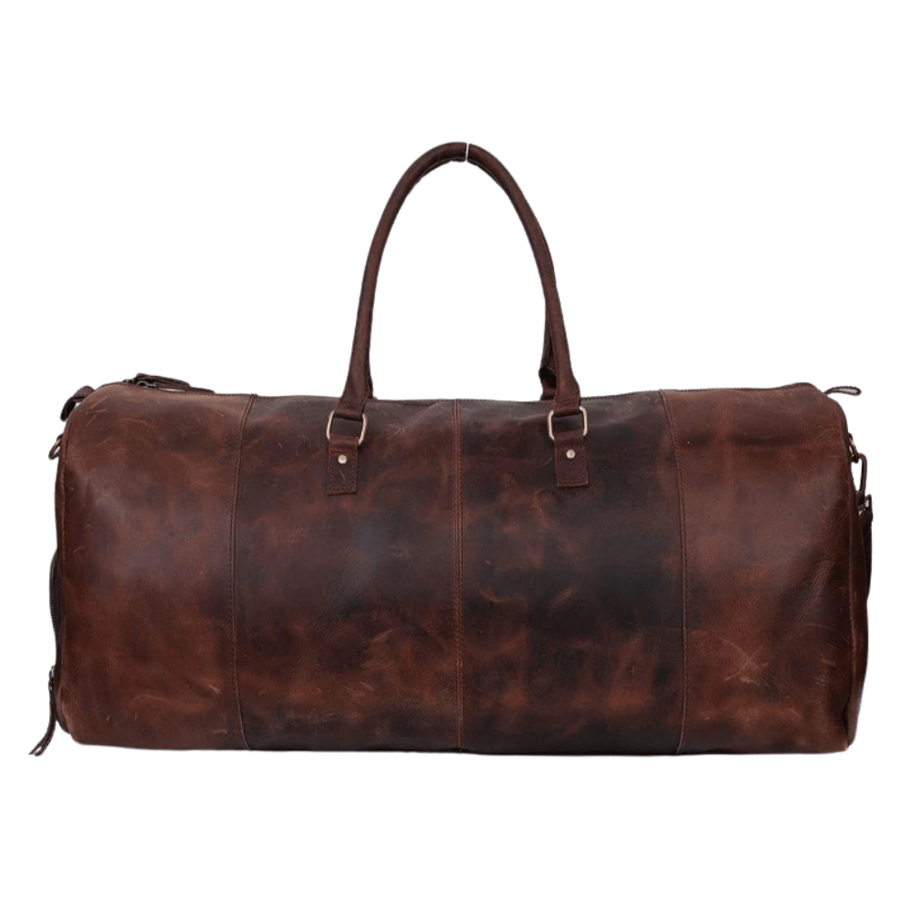Genuine leather duffel bag | Travel overnight weekend leather bag for men - Image 3