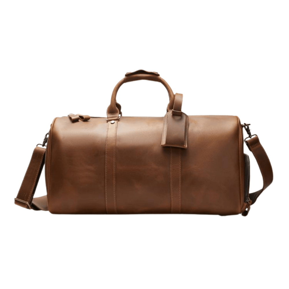 Leather Travel Bag for Men - Retro Crossbody Carry-On - Image 3