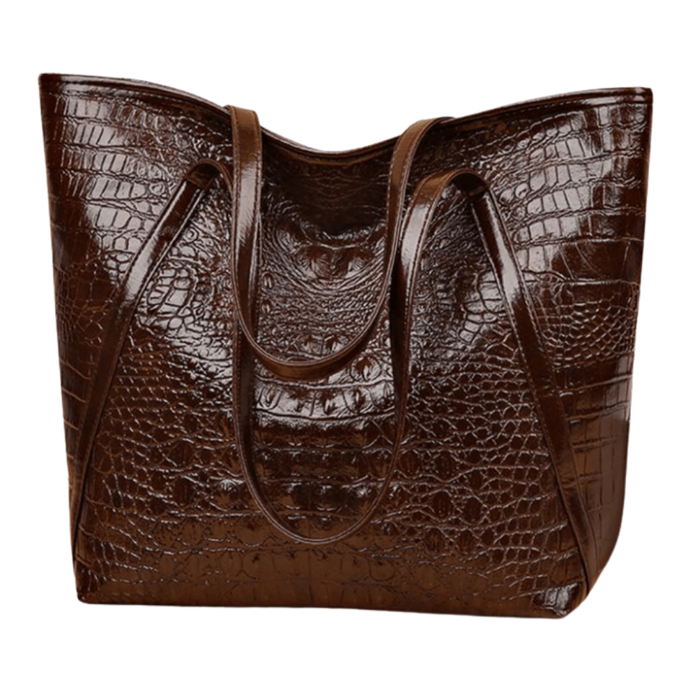 Yogodlns Crocodile Print Tote Bag – Large Capacity Shoulder Handbag - Image 3